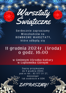 Plakat warsztaty świąteczne 2024